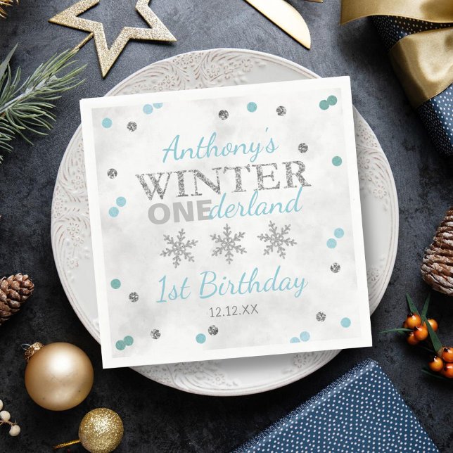 Winter ONEderland 1. Geburtstag Serviette (Von Creator hochgeladen)