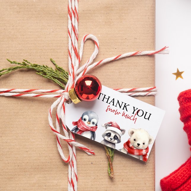 Winter Onederland 1. Geburtstag Weihnachtsfest Fot Geschenkanhänger (Thank you Snow much - winter onederland 1st birthday)