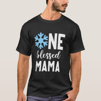 Winter Onederland 1. Geburtstagsdekoration Mommy m T-Shirt