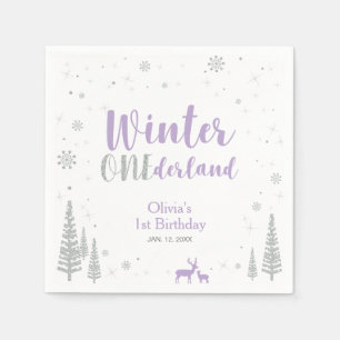 Winter Onederland 1. Geburtstagsfeier Papier Servi Serviette