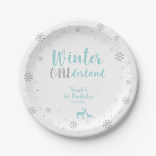 Winter Onederland 1. Geburtstagsfeier Papier Telle Pappteller