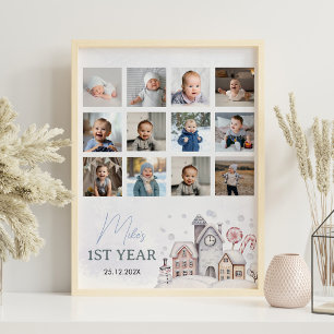 Winter Onederland 1. Jahr Foto Meilenstein Poster