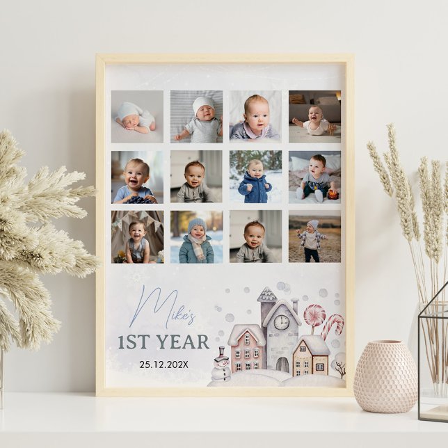 Winter Onederland 1. Jahr Foto Meilenstein Poster (Von Creator hochgeladen)