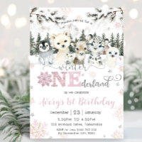 Winter Onederland Arktische Tiere Schnee 1. Geburt