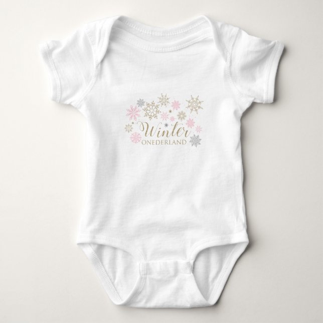 Winter ONEderland Baby Bodysuit Strampler (Vorderseite)