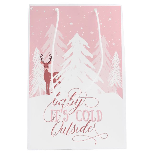Winter Onederland Baby ist es kalte äußere Mittlere Geschenktüte (Vorderseite)