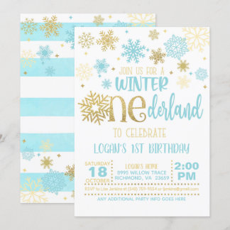 Winter ONEderland Birthday Invitation - Boy - WB Einladung