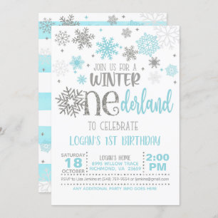 Winter ONEderland Birthday Invitation - Boy - WH Einladung