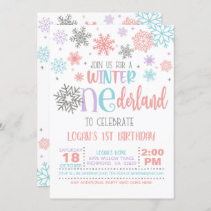 Winter ONEderland Birthday Invitation - PPB - WH Einladung