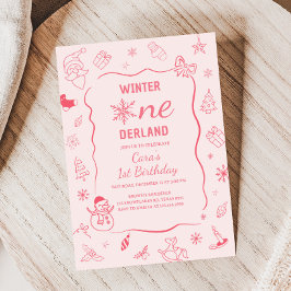 Winter Onederland Birthday Party Einladung