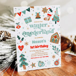 Winter ONEderland Blue Christmas Geburtstagsparty Einladung<br><div class="desc">Winter ONEderland Blue Christmas Geburtstagsparty Einladung</div>