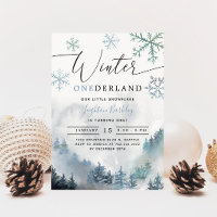 Winter ONEderland Boy 1. Geburtstag Berg