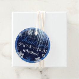 Winter ONEderland Boy Birthday Favor Tags Geschenkanhänger