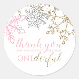 Winter Onederland Danke Sticker
