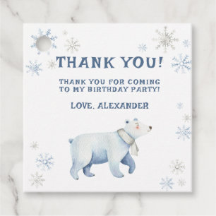 Winter Onederland Eisbär Geburtstag Danke Geschenkanhänger
