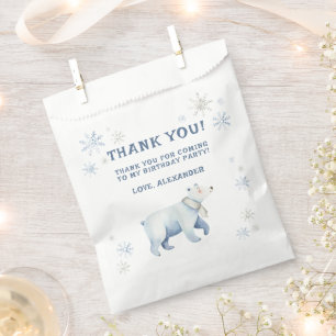 Winter Onederland Eisbär Geburtstag Danke Geschenktütchen