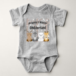 Winter ONEderland Erster Geburtstag Baby Strampler