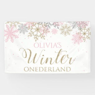 Winter Onederland Erster Geburtstag Banner