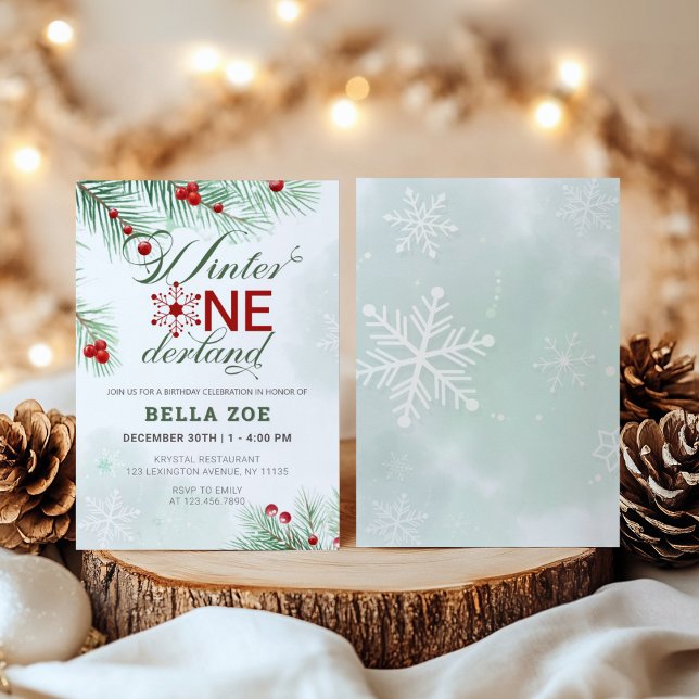 Winter Onederland Erster Geburtstag Einladung (Von Creator hochgeladen)