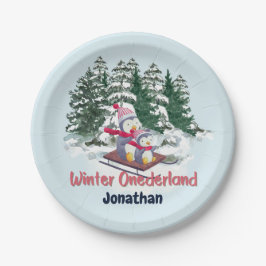 Winter Onederland Erster Geburtstag Niedliche Ping Pappteller