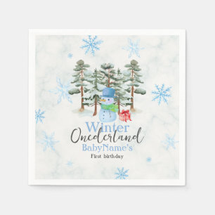 Winter Onederland Erster Geburtstag Niedlicher Sch Serviette
