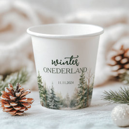 Winter Onederland Erster Geburtstag Pappbecher