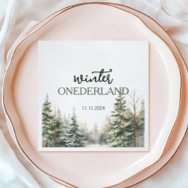 Winter Onederland Erster Geburtstag Serviette