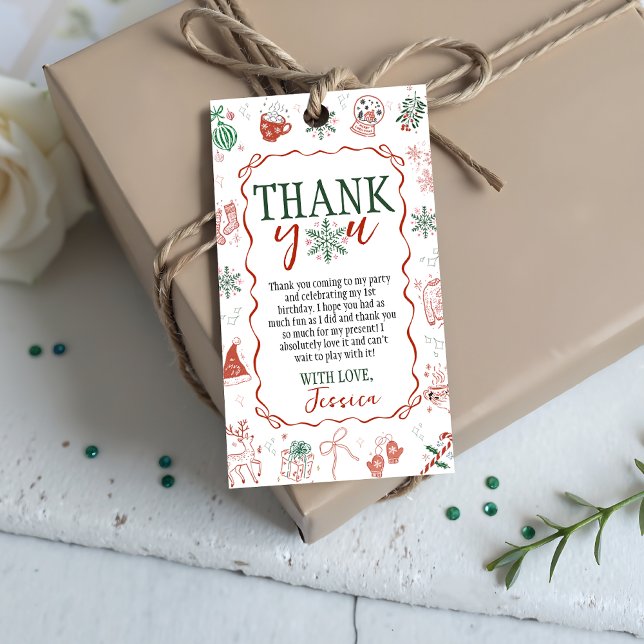 Winter ONEderland Favor Tag Geschenkanhänger (Von Creator hochgeladen)