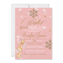 Winter Onederland First Birthday Blonde Baby Girl