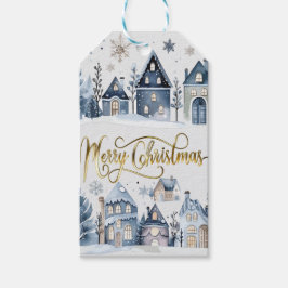 Winter Onederland Frohe Weihnachtshäuser Geschenkanhänger