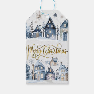 Winter Onederland Frohe Weihnachtshäuser Geschenkanhänger