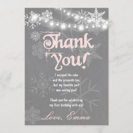 Winter ONEderland Geburtstag Danke Karte