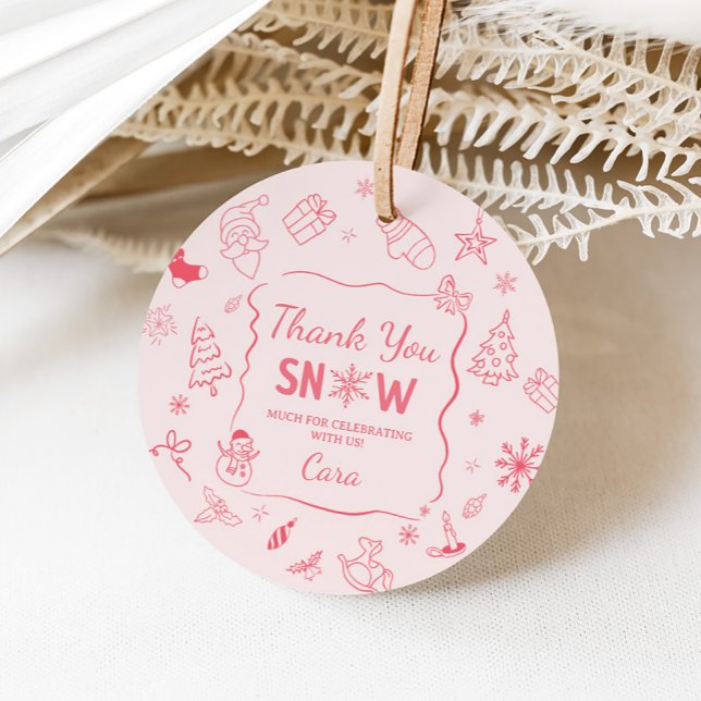 Winter-Onederland-Geburtstags-Geschenkanhänger Geschenkanhänger (Winter Onederland Birthday Party Favor Tags)