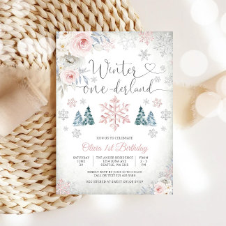 Winter Onederland Geburtstagseinladung Einladung