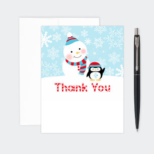 Winter ONEderland Geburtstagsparty Danke Mitteilungskarte