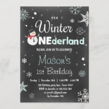 Winter Onederland Geburtstagsparty Snowman Minze B