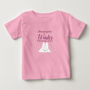 Winter Onederland Häschen 1. Geburtstag  Baby T-shirt