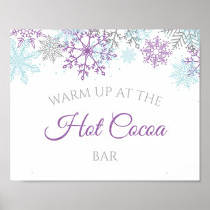Winter Onederland Hot Cocoa Lila Poster