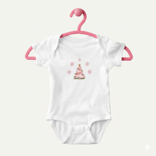 Winter-Onederland-Mädchen zum 1. Geburtstag Rosa S Baby Strampler