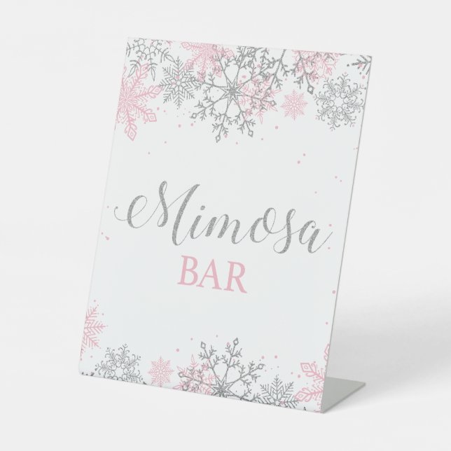 Winter Onederland Mimosa Bar Sockelschild (Vorderseite)