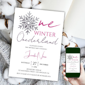 Winter ONEderland | Minimalistisches Mädchen 1. Ge Einladung