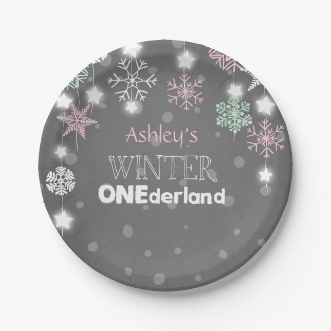 Winter onederland pappteller (Vorderseite)