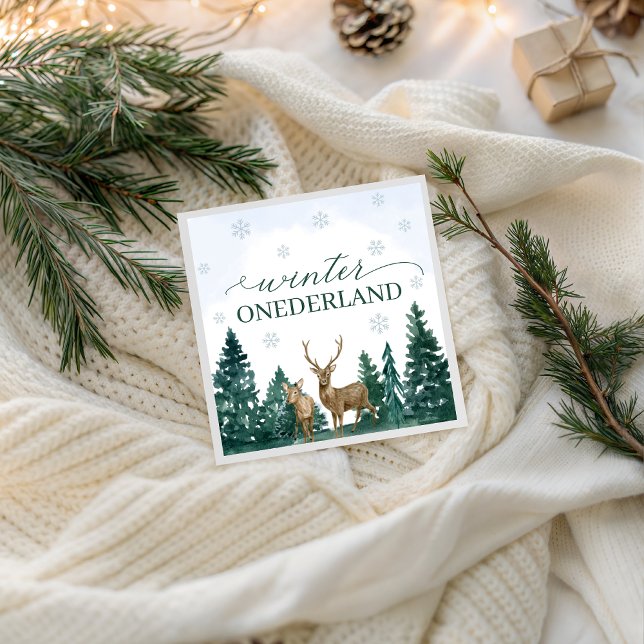 Winter ONEderland Party Napkins Serviette (Von Creator hochgeladen)