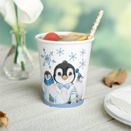 Winter Onederland Penguins Pappbecher