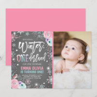 Winter ONEderland Pink Silver 1. Geburtstag
