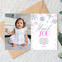 Winter ONEderland Pink Snowflake Geburtstagsparty