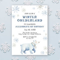 Winter Onederland Polar Bear 1. Geburtstag