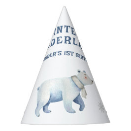 Winter Onederland Polar Bear 1. Geburtstag Partyhütchen