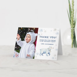 Winter Onederland Polar Bear Geburtstag Vielen Dan Dankeskarte