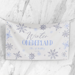 Winter ONEderland-Schneeflocke 1. Geburtstagsfeier Banner
